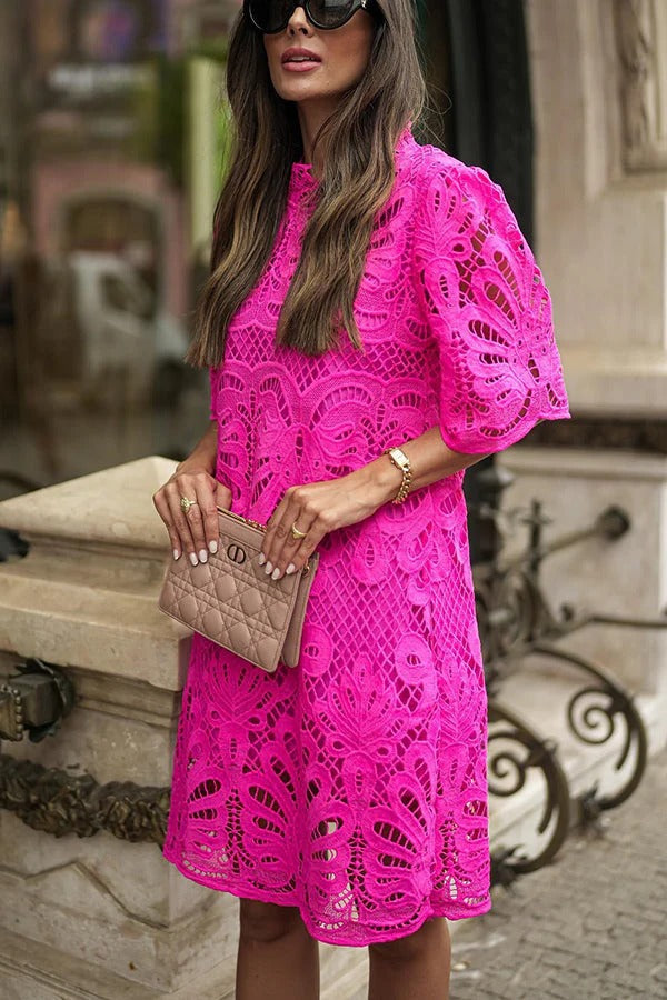 Vestido mini de encaje de crochet Reason To Smile