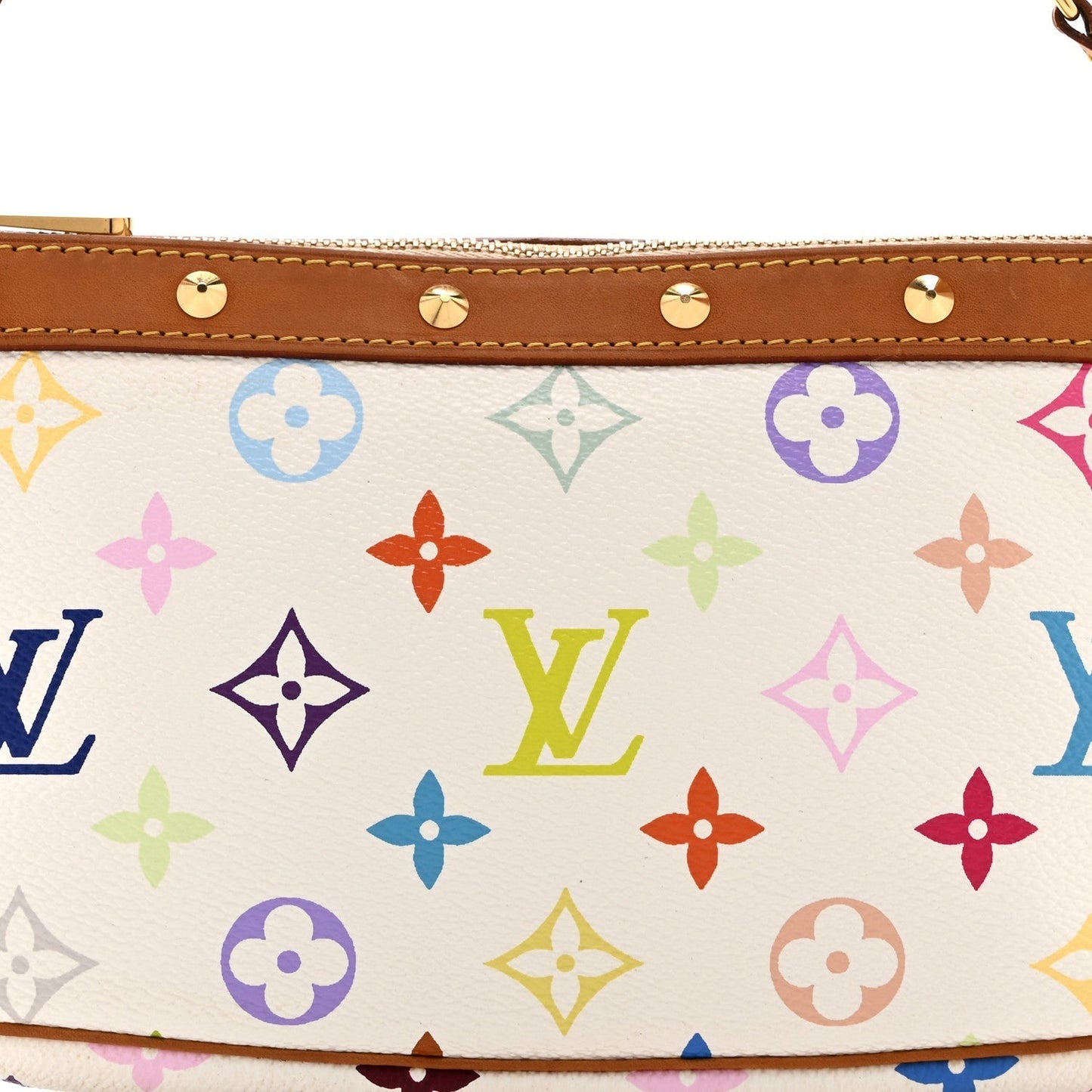 Monogram Multicolor Pochette Accessories White