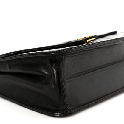 Lambskin Quilted Medium Single Flap Black