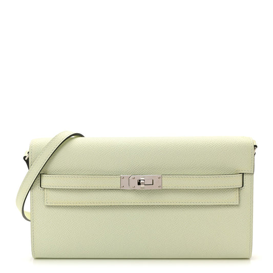 Epsom Kelly Wallet To Go Vert Fizz