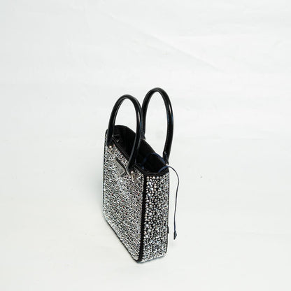 Prada Small satin tote bag with crystals