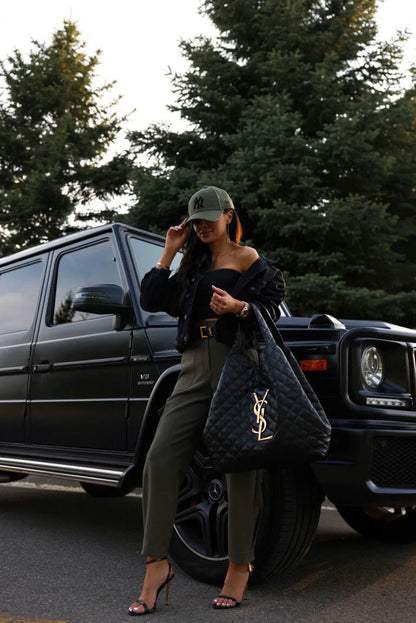 Saint Laurent ICARE MAXI SHOPPING BAG IN QUILTED LAMBSKIN