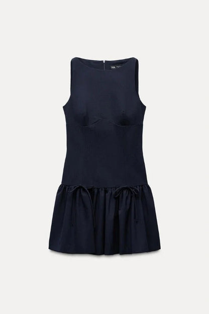Florence Bow Ruffle Mini Dress
