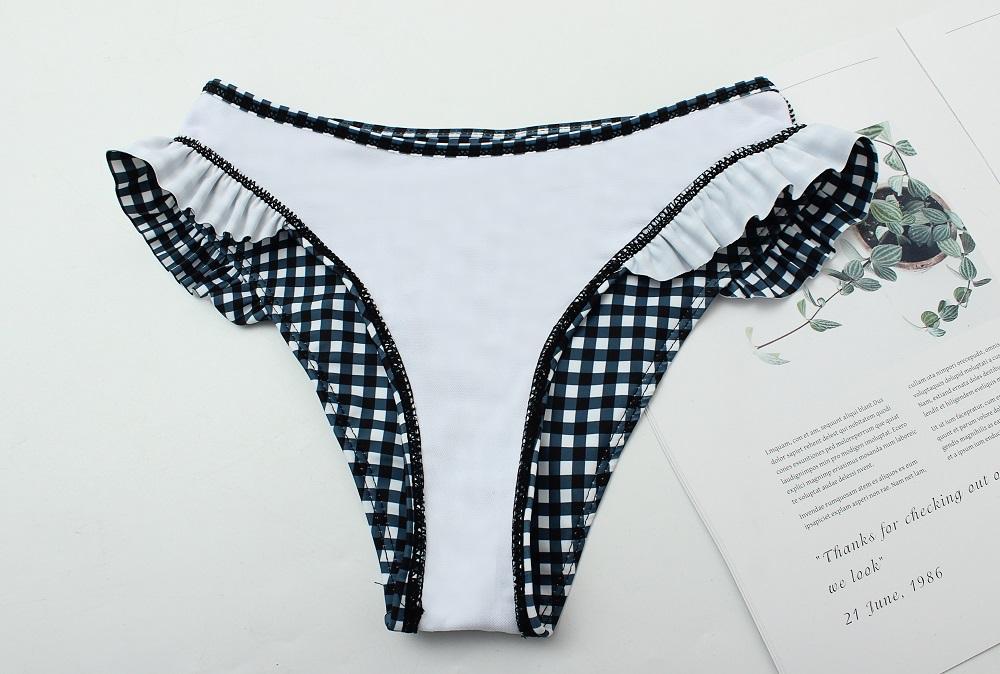 Plaid Split Swimsuit