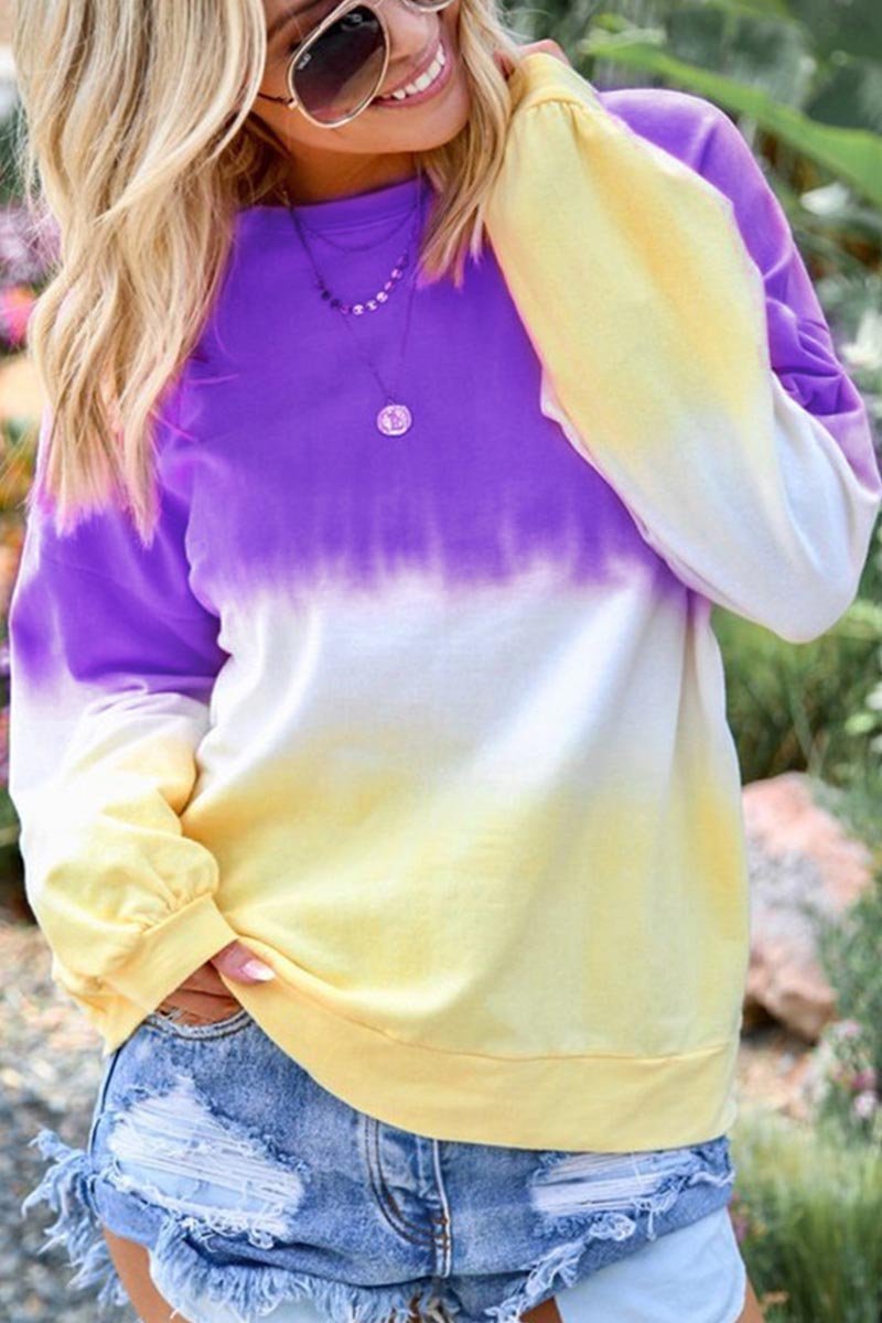 Top de moda con efecto tie-dye (3 colores)