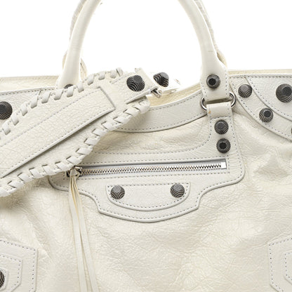Agneau Arena Neo Cagole City Handbag Optic White