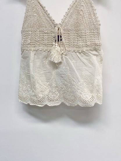 Chanel 2026 Camisole Beige and White Cotton