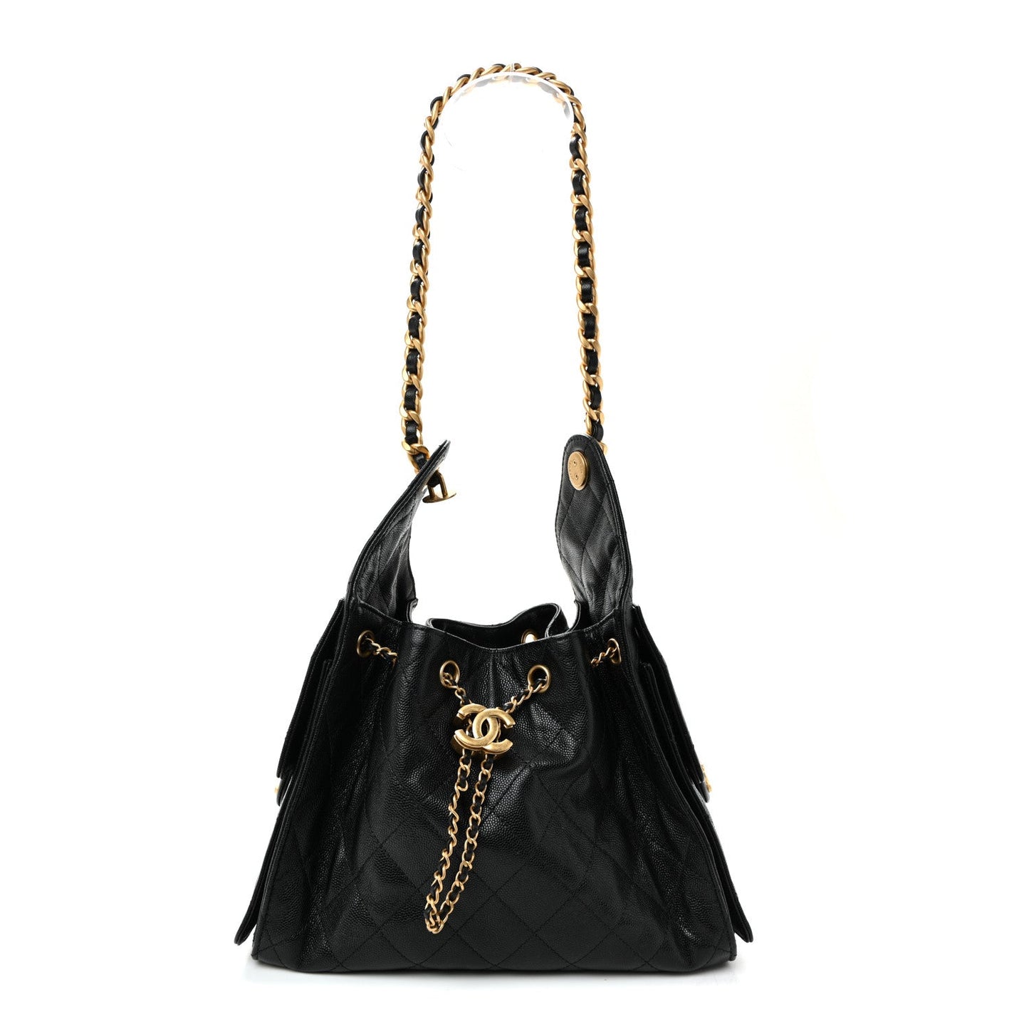 Caviar Quilted Small Chanel 25 Handbag Black