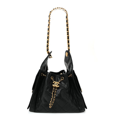 Caviar Quilted Small Chanel 25 Handbag Black
