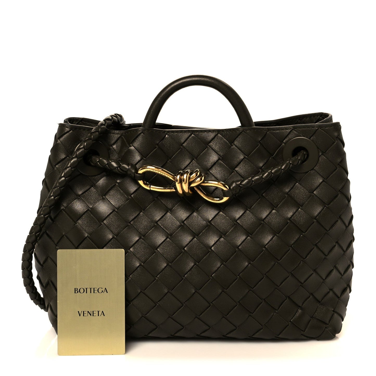 Nappa Intrecciato Small Andiamo Shoulder Bag Cypress