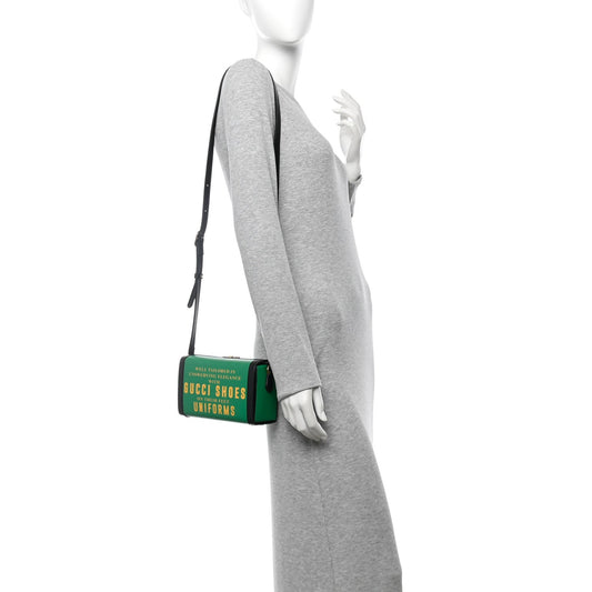 Grained Calfskin Gucci 100 Mini Bag Green