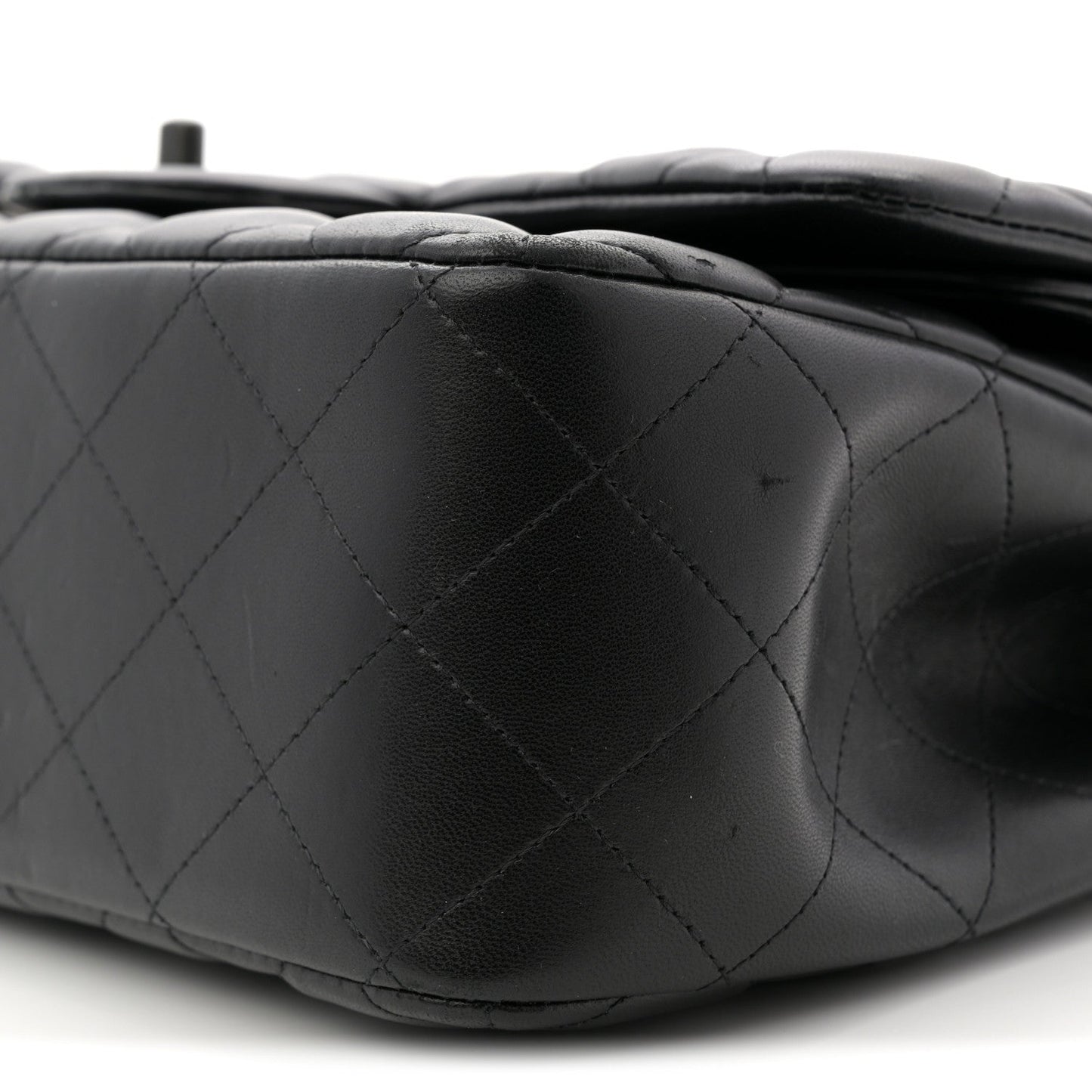Lambskin Quilted Jumbo Double Flap So Black