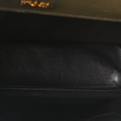Saffiano Cuir Large Double Bag Militaire