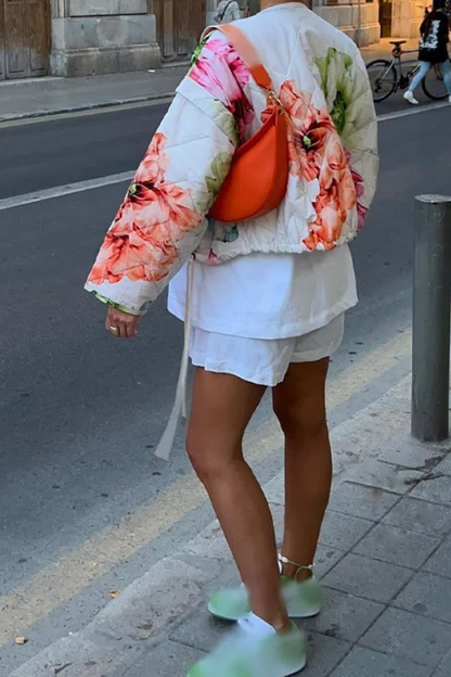 Chaqueta estampada de manga larga 