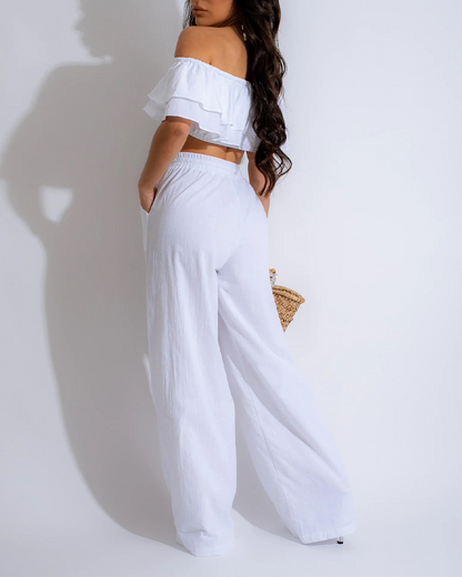 Ruffled Trouser Suit