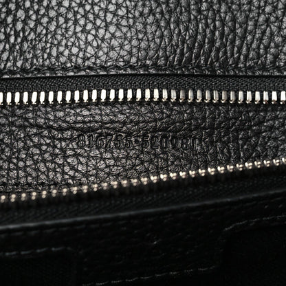 Calfskin Web Medium Business Case Black