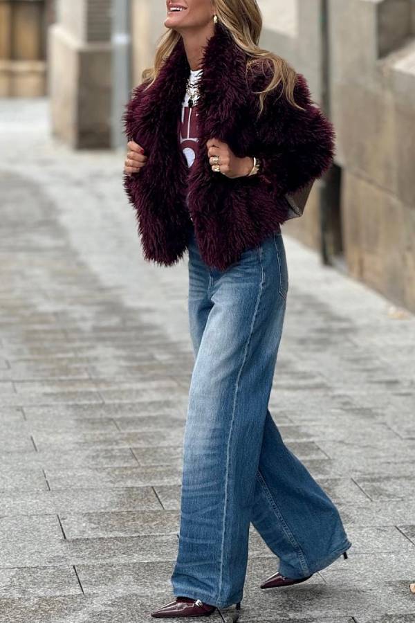 Chaqueta polar ideal en tono fucsia