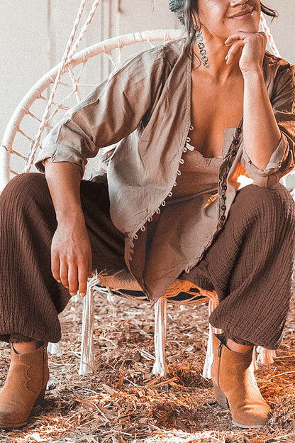 Pantalones anchos y sueltos con leggings y pantalones deportivos