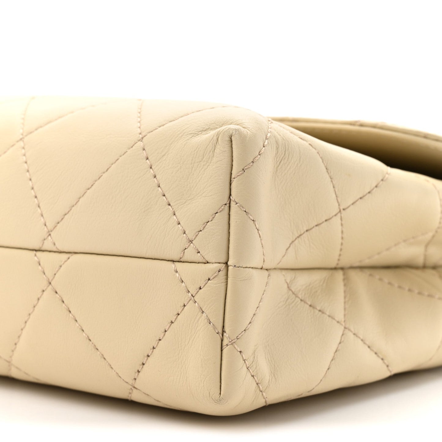 Calfskin Quilted In the Business Flap Bag Light Beige