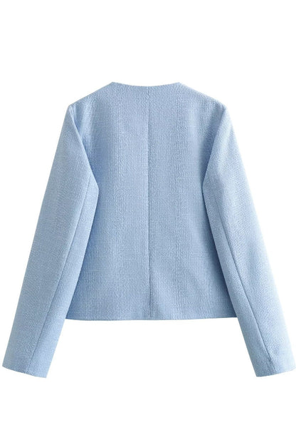 Chaquetas Blazer Para Mujer Outwear Con Botón Abrigo De Manga Larga 