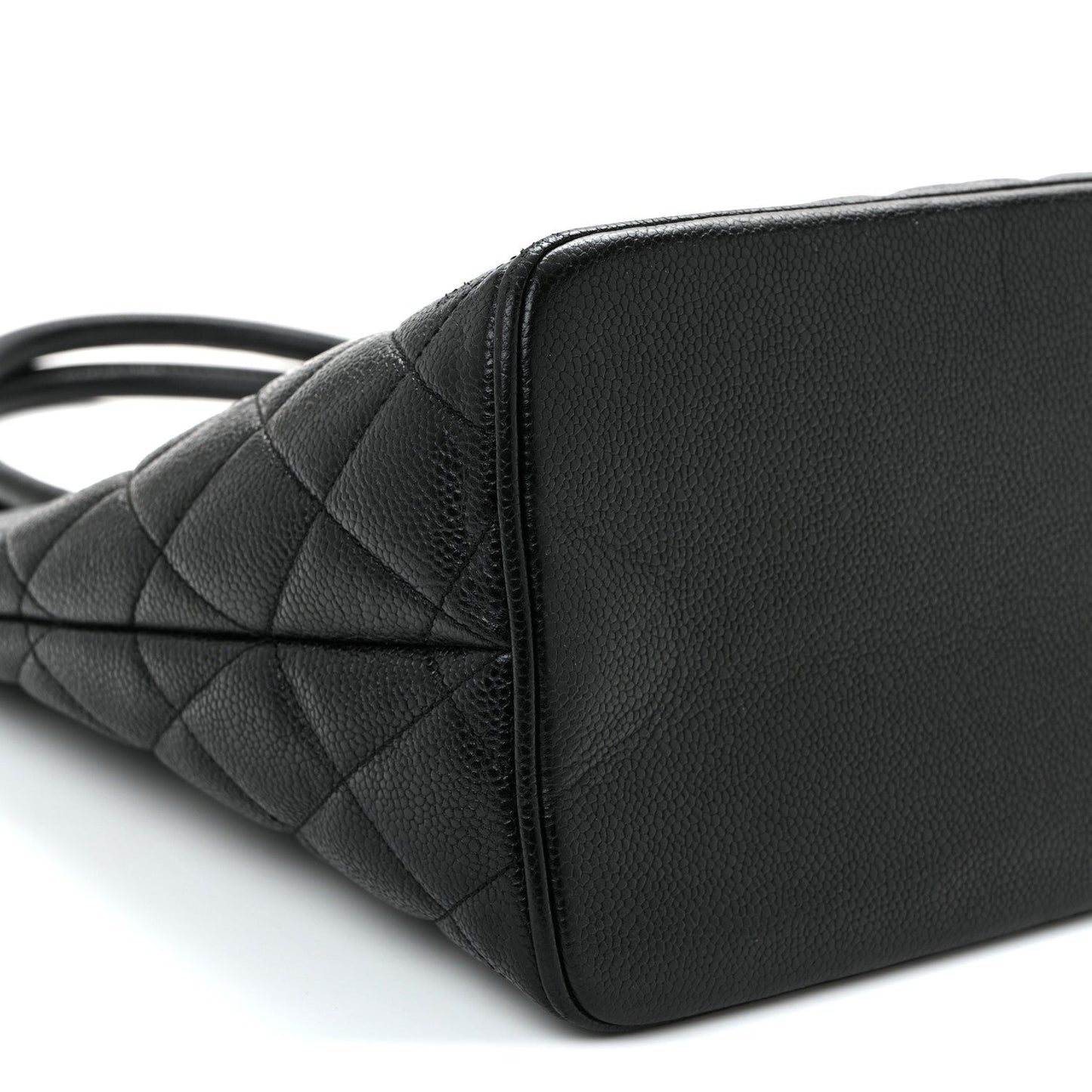 Caviar Quilted Medallion Tote Black