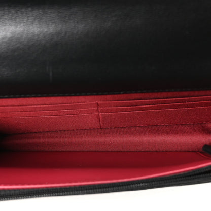 Lambskin Quilted Chanel 19 Wallet On Chain WOC Black