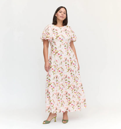 Couturebud The Dominique Dress - Pink Bluebonnet