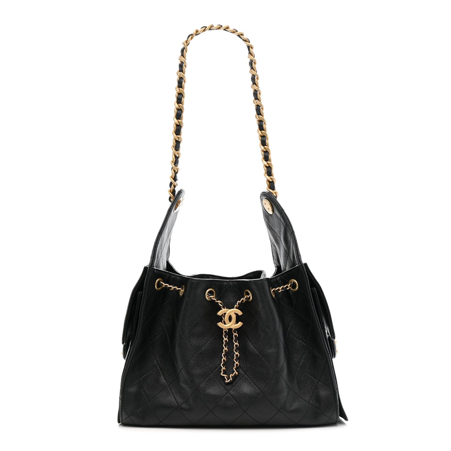 Caviar Quilted Small Chanel 25 Handbag Black