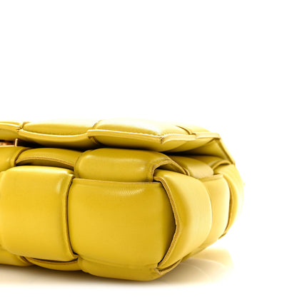 Nappa Maxi Intreccio Padded Cassette Crossbody Bag Buttercup