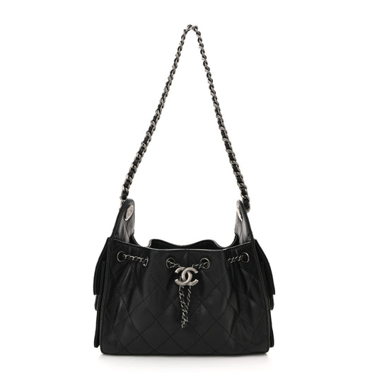 Caviar Quilted Mini Chanel 25 Handbag Black