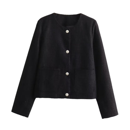 Chaquetas Blazer Para Mujer Outwear Con Botón Abrigo De Manga Larga 