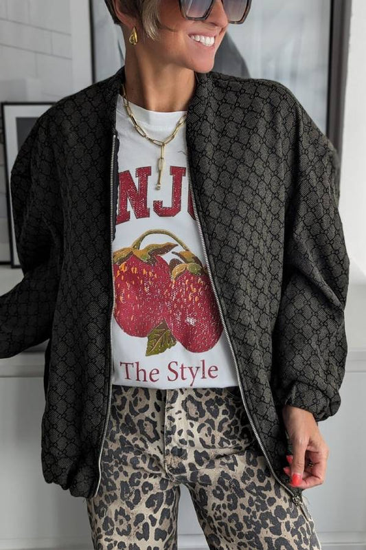 Chaqueta bomber de gran tamaño