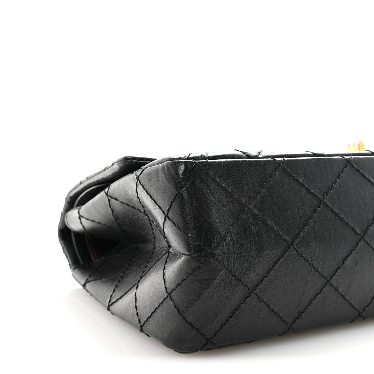 Aged Calfskin Quilted 2.55 Reissue 226 Flap Black