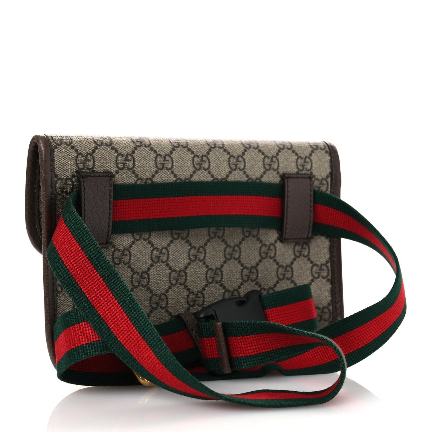 GG Supreme Monogram Neo Vintage Web Belt Bag Brown