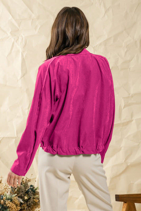 Chaqueta midi de dos bolsillos con múltiples botones y solapa de cuadros cepillados