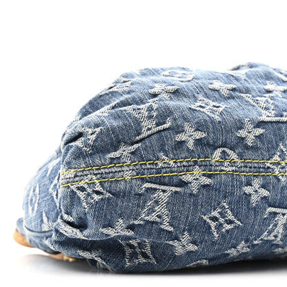 Monogram Denim Pleaty  Blue