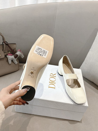 CD Mary Jane High Heels 40 White in Patent leather 598179