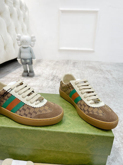 GG SNEAKERS ARDESIA BROWN WHITE LEATHER