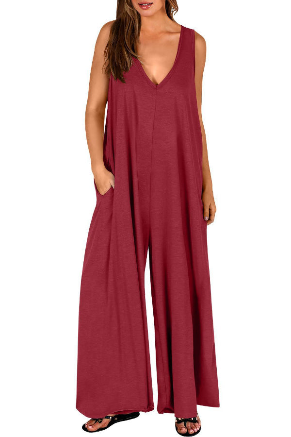 Mono informal fresco con bolsillos para mujer Mono fino para mujer