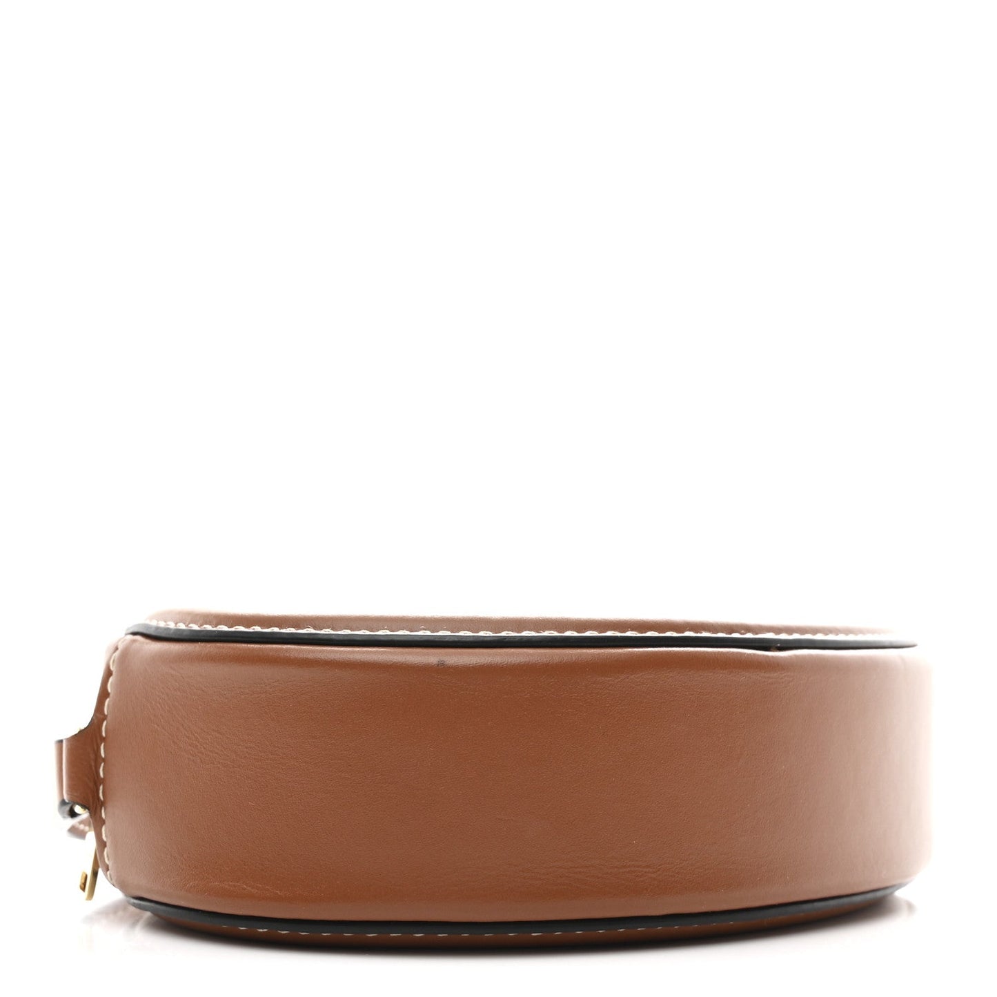 Smooth Calfskin Cuir Small Triomphe Oval Crossbody Purse Tan