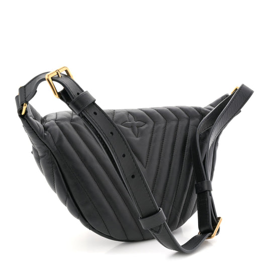Calfskin Quilted New Wave Bumbag Black