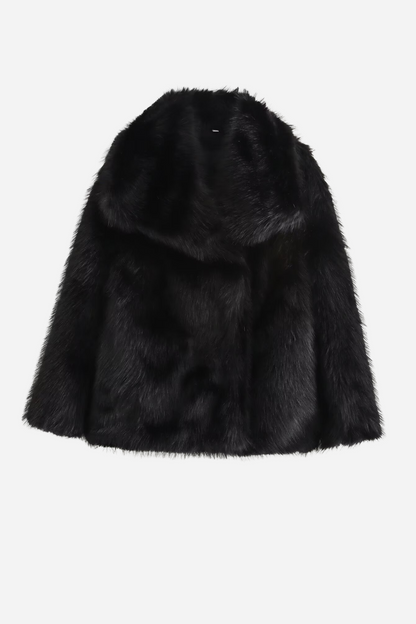 Chaqueta con cuello chal de piel sintética Lucy 
