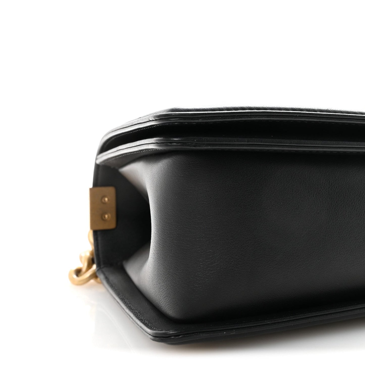 Calfskin Quilted Medium Boy Flap Black