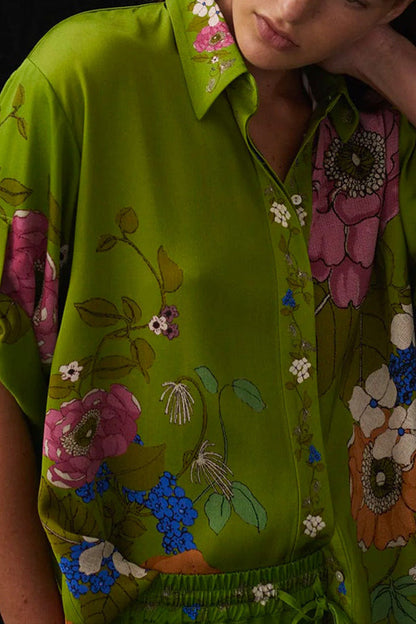 Camisa Olivia en verde