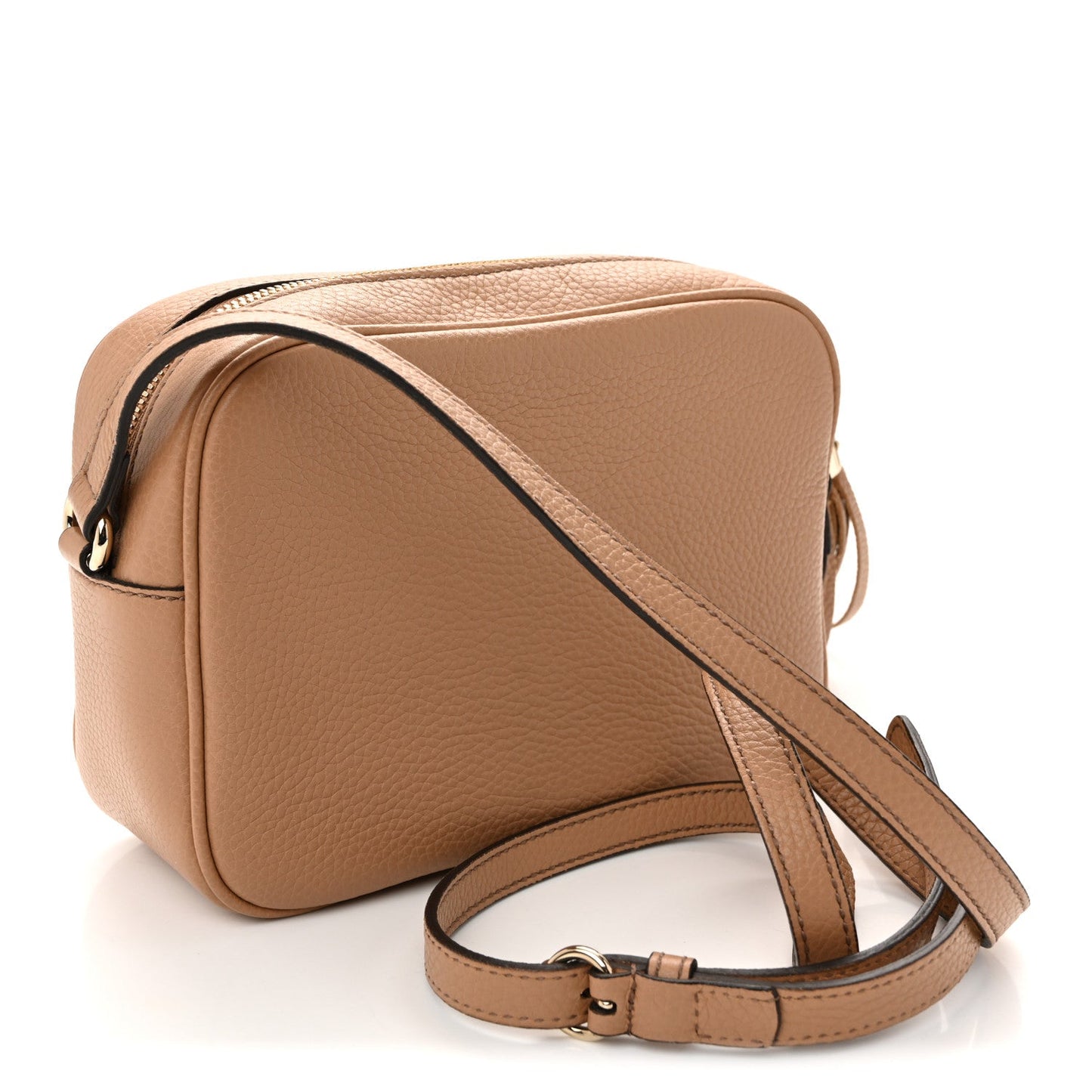 Pebbled Calfskin Small Soho Disco Bag Camelia