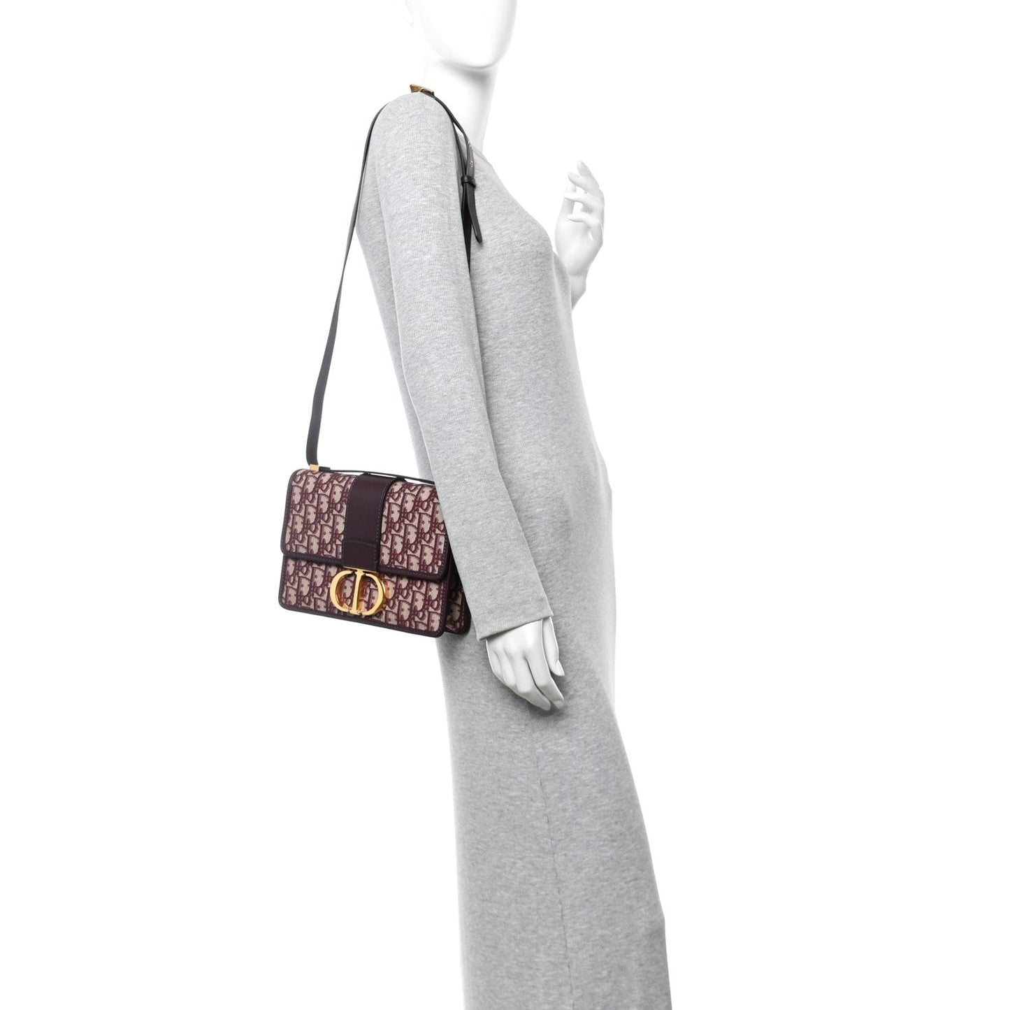 Oblique 30 Montaigne Flap Bag Burgundy