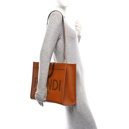 Vitello King Plexiglass Medium Fendi Sunshine Shopper Tote Cuoio