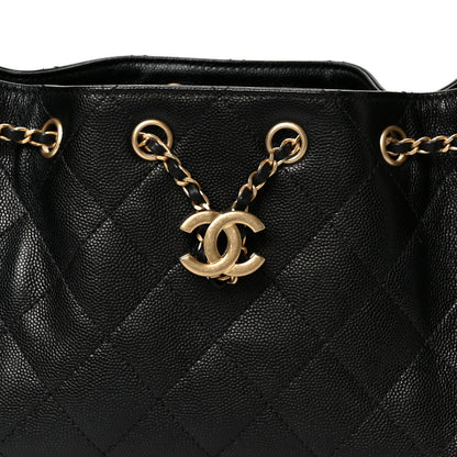 Caviar Quilted Mini Chanel 25 Handbag Black