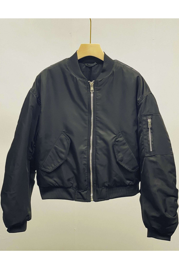Chaqueta de piloto informal de algodón suelta 