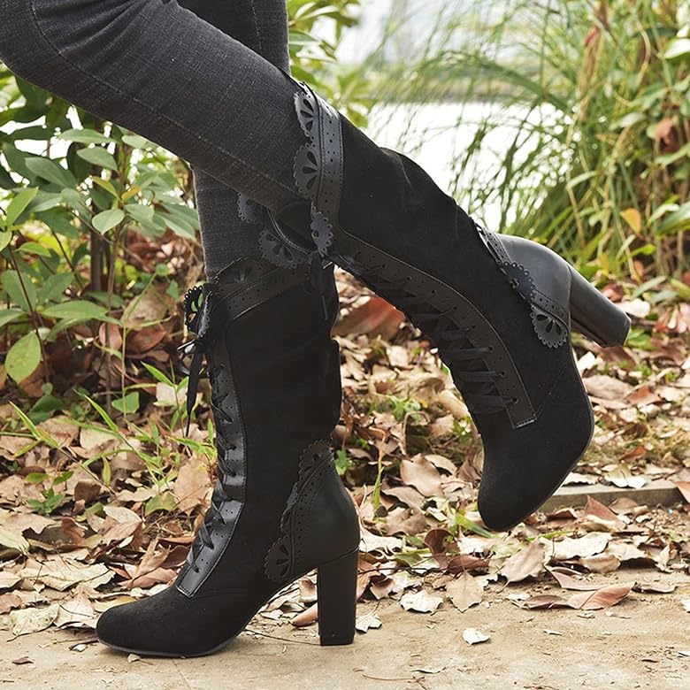 Casual Suede Cowboy Ankle Boots with Heel for Women | Great for Casual Days